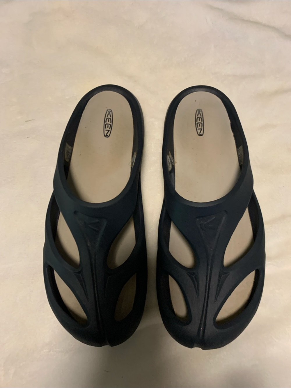 Keen mens Navy Blue Slip-On Clog Mules wore 1 time.